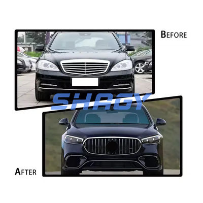 Ws63 Body Kit Для Mercedes Benz W223 Класс Передний бампер Решетка Боковые юбки Hood